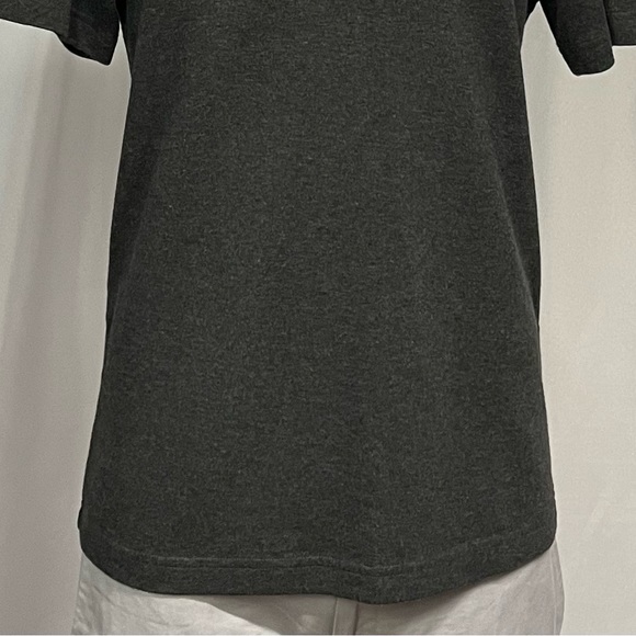 New Small Theory Edison Henley Charcoal Heathered Button up Casual Shirt - Picture 3 of 6